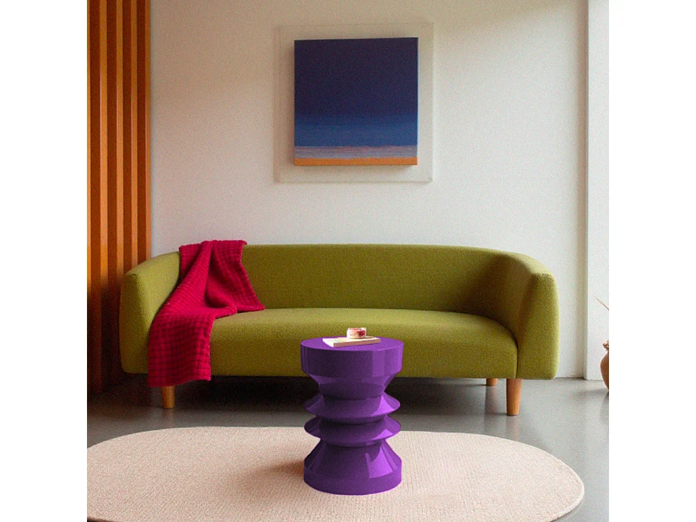 Clara - Table d'appoint ronde en aluminium ø26cm - Violet