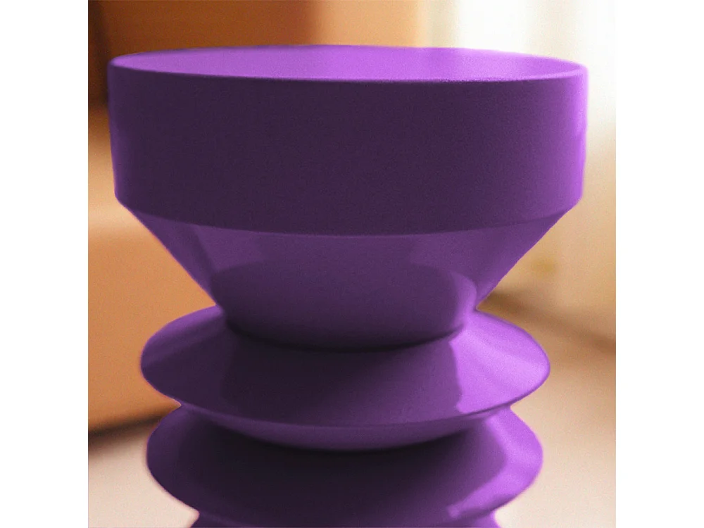 Clara - Table d'appoint ronde en aluminium ø26cm - Violet