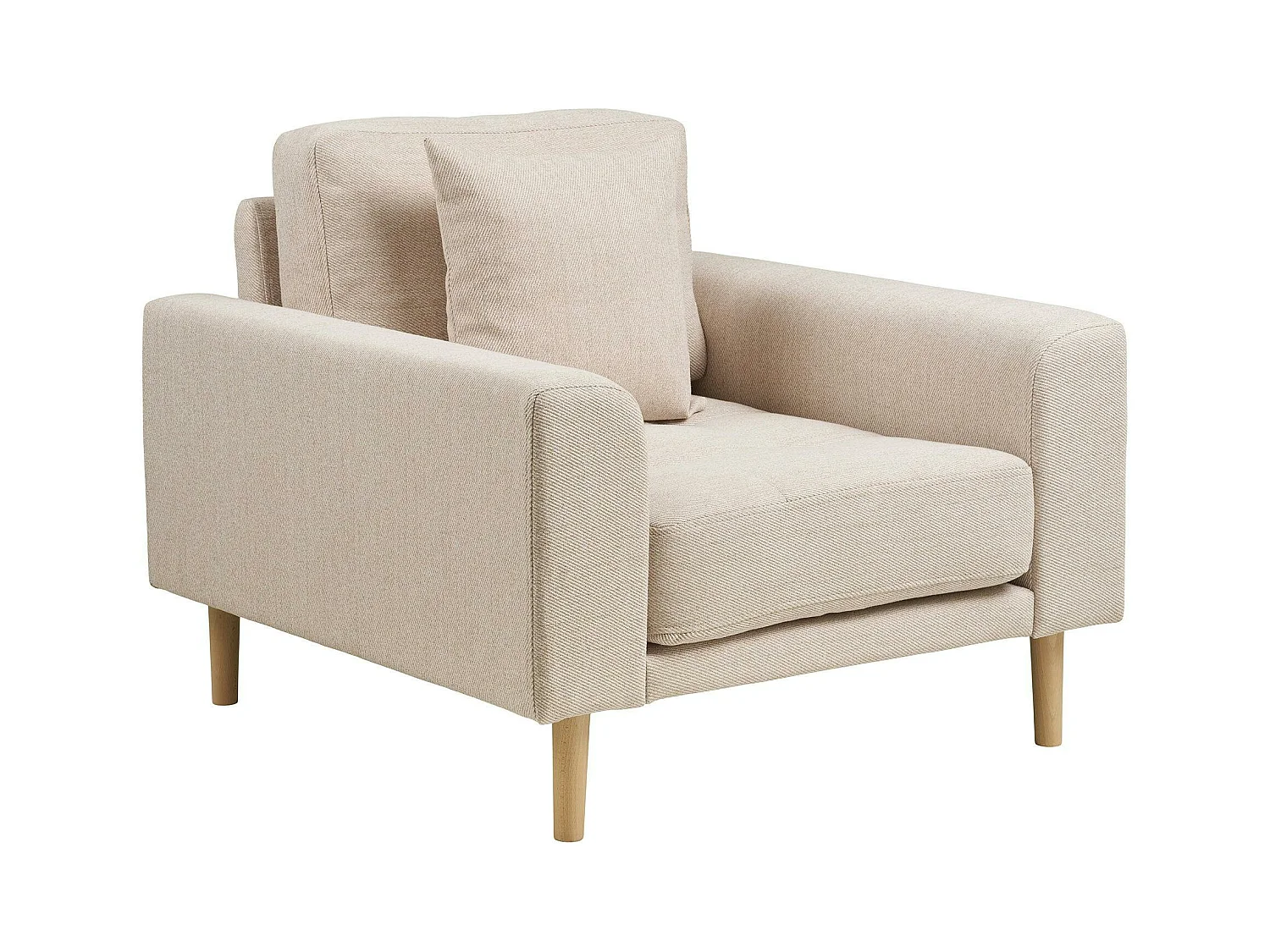 Fauteuil blanc sable en tissu AMSTERDAM