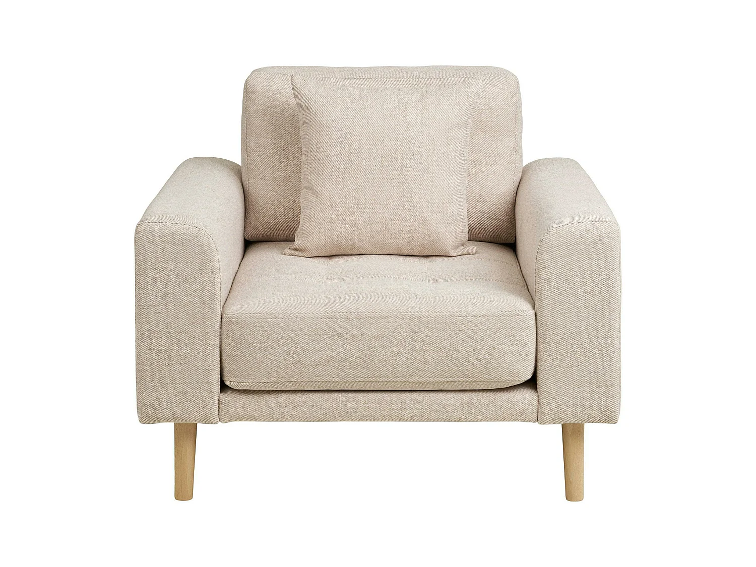 Fauteuil blanc sable en tissu AMSTERDAM