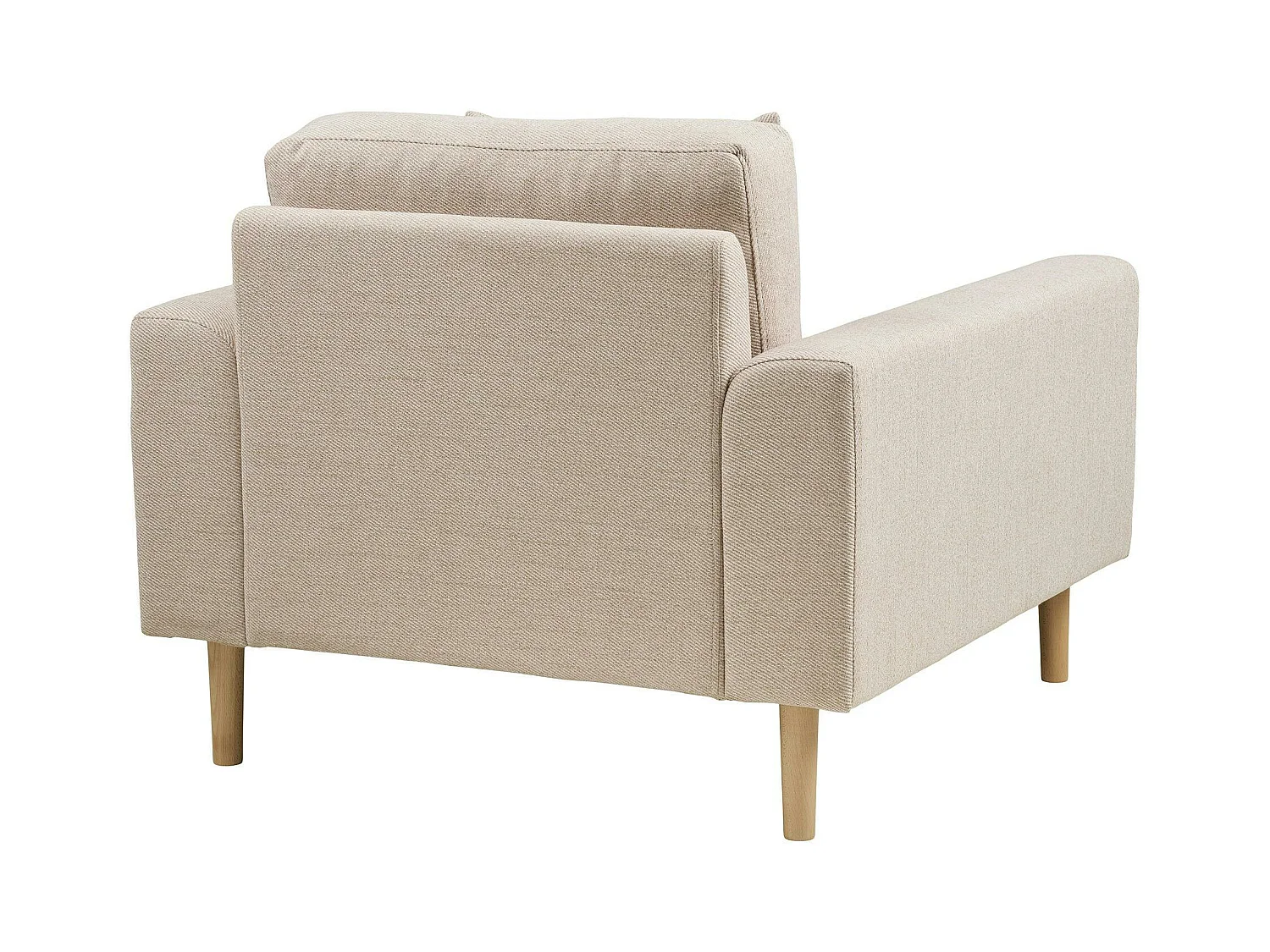 Fauteuil blanc sable en tissu AMSTERDAM