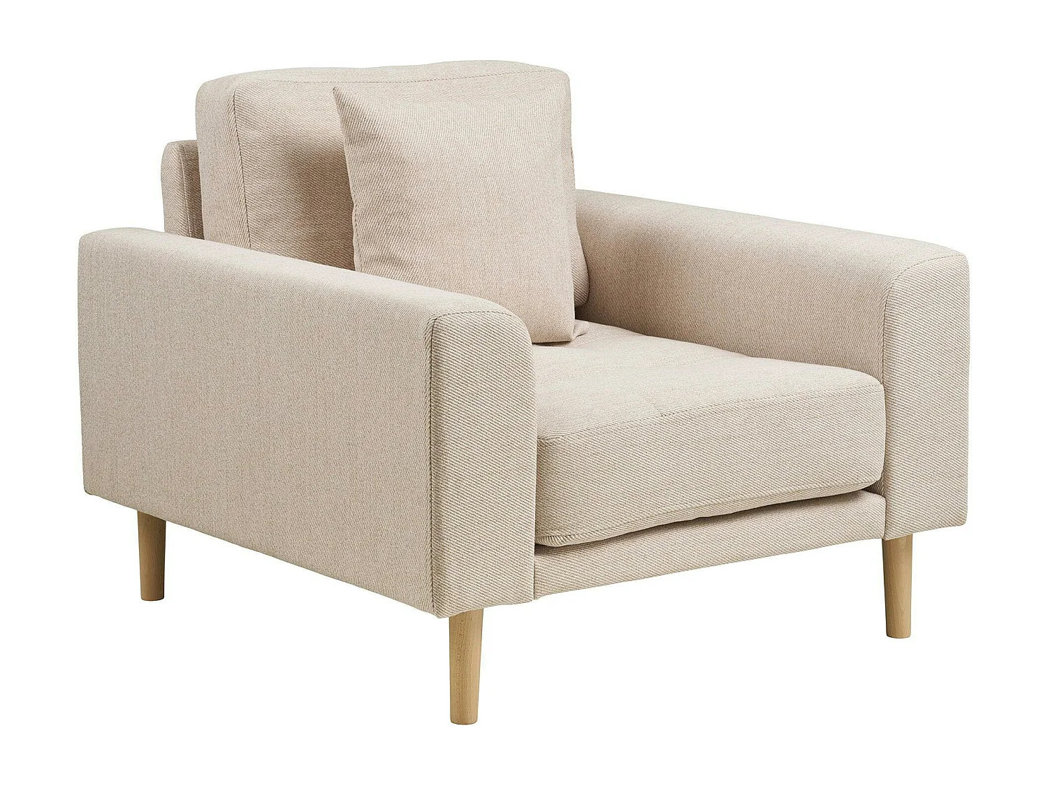 Fauteuil blanc sable en tissu AMSTERDAM