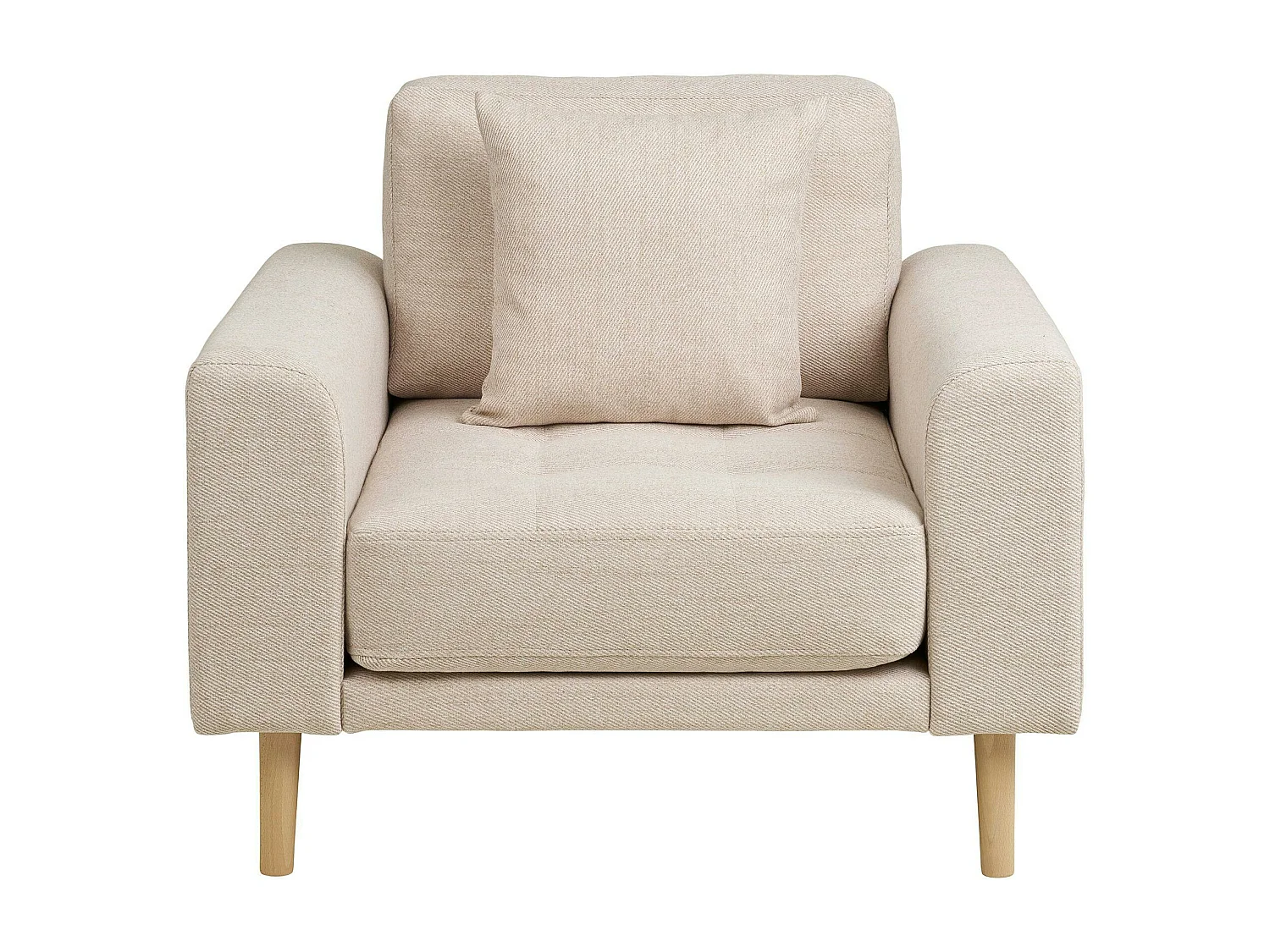 Fauteuil blanc sable en tissu AMSTERDAM