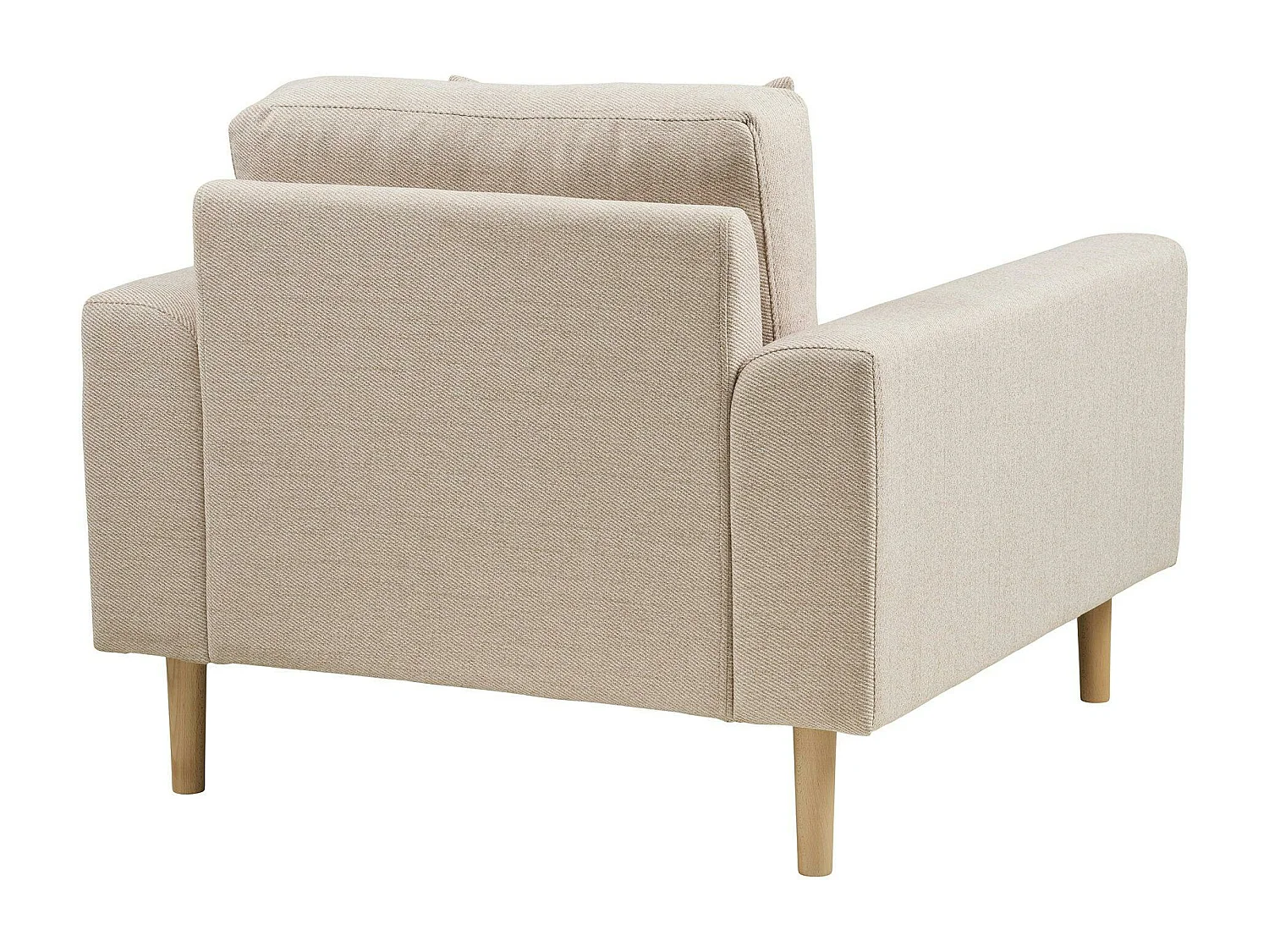 Fauteuil blanc sable en tissu AMSTERDAM