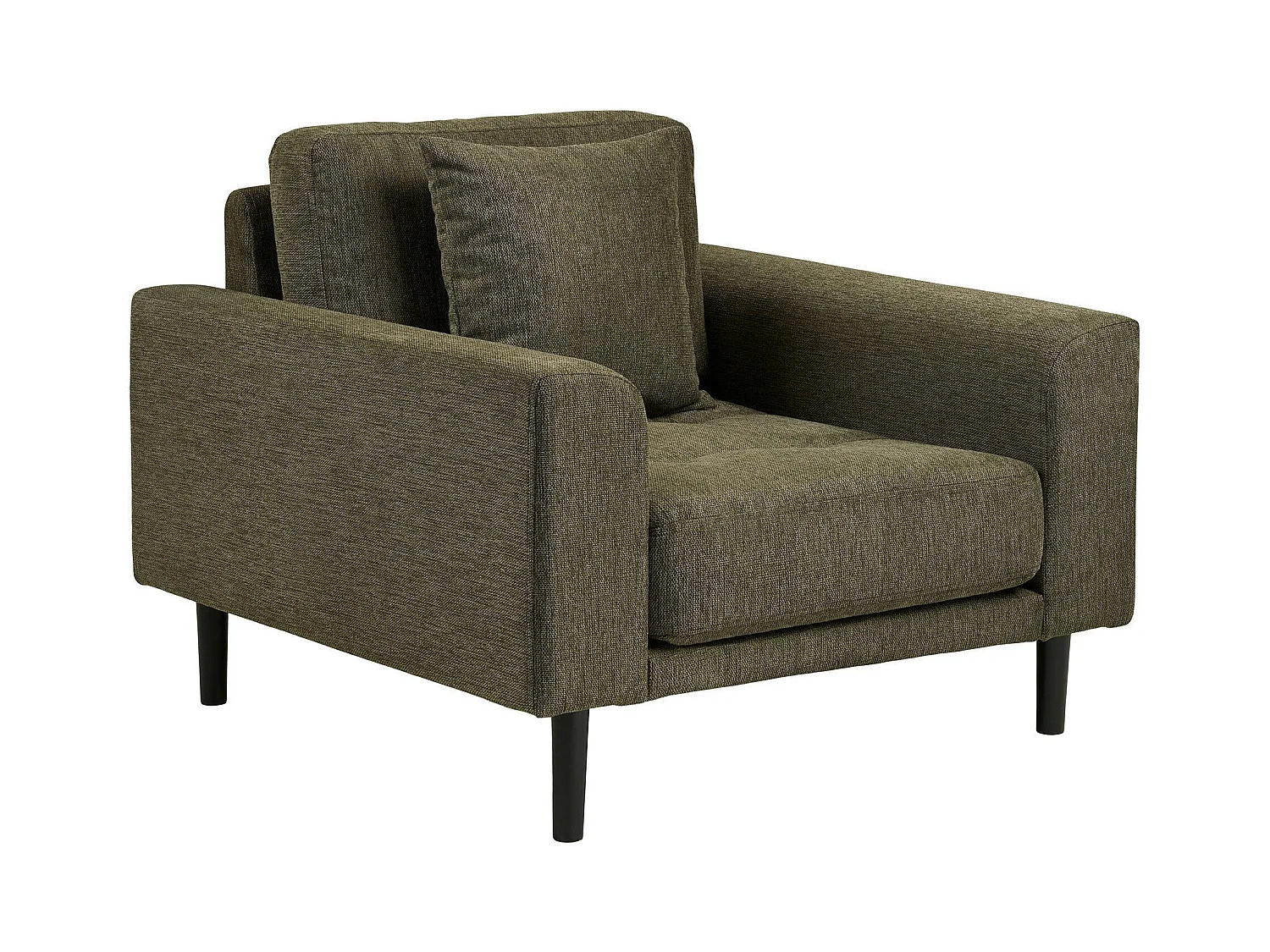 Fauteuil vert olive en tissu AMSTERDAM