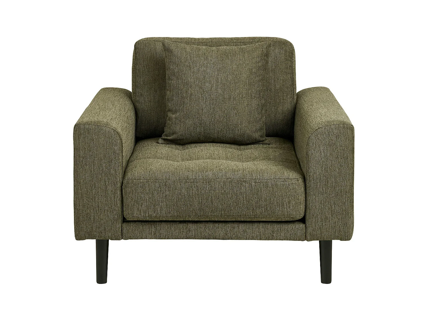 Fauteuil vert olive en tissu AMSTERDAM