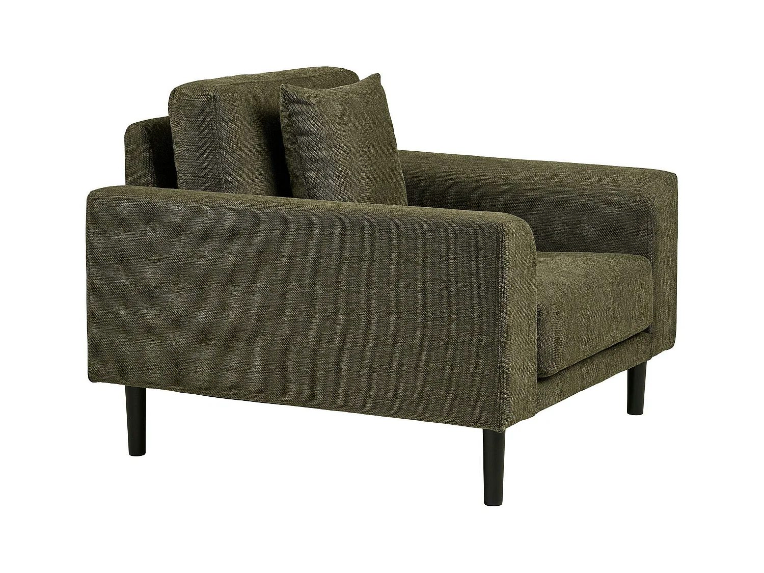 Fauteuil vert olive en tissu AMSTERDAM