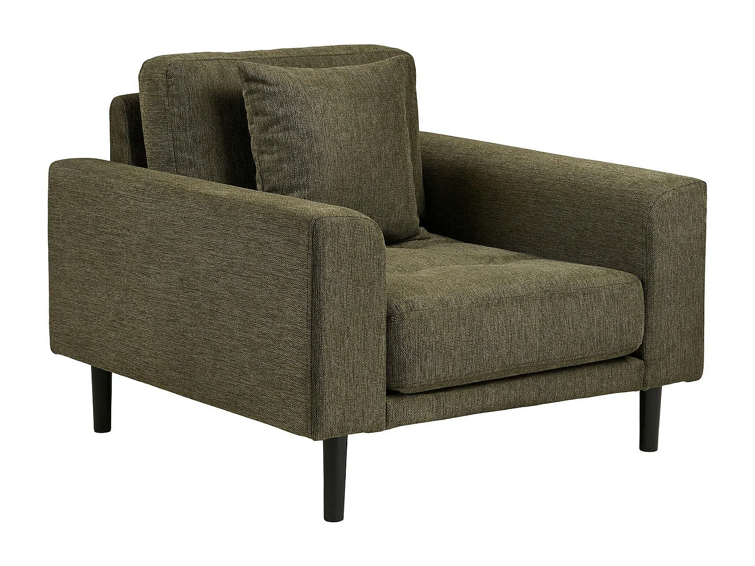 Fauteuil vert olive en tissu AMSTERDAM