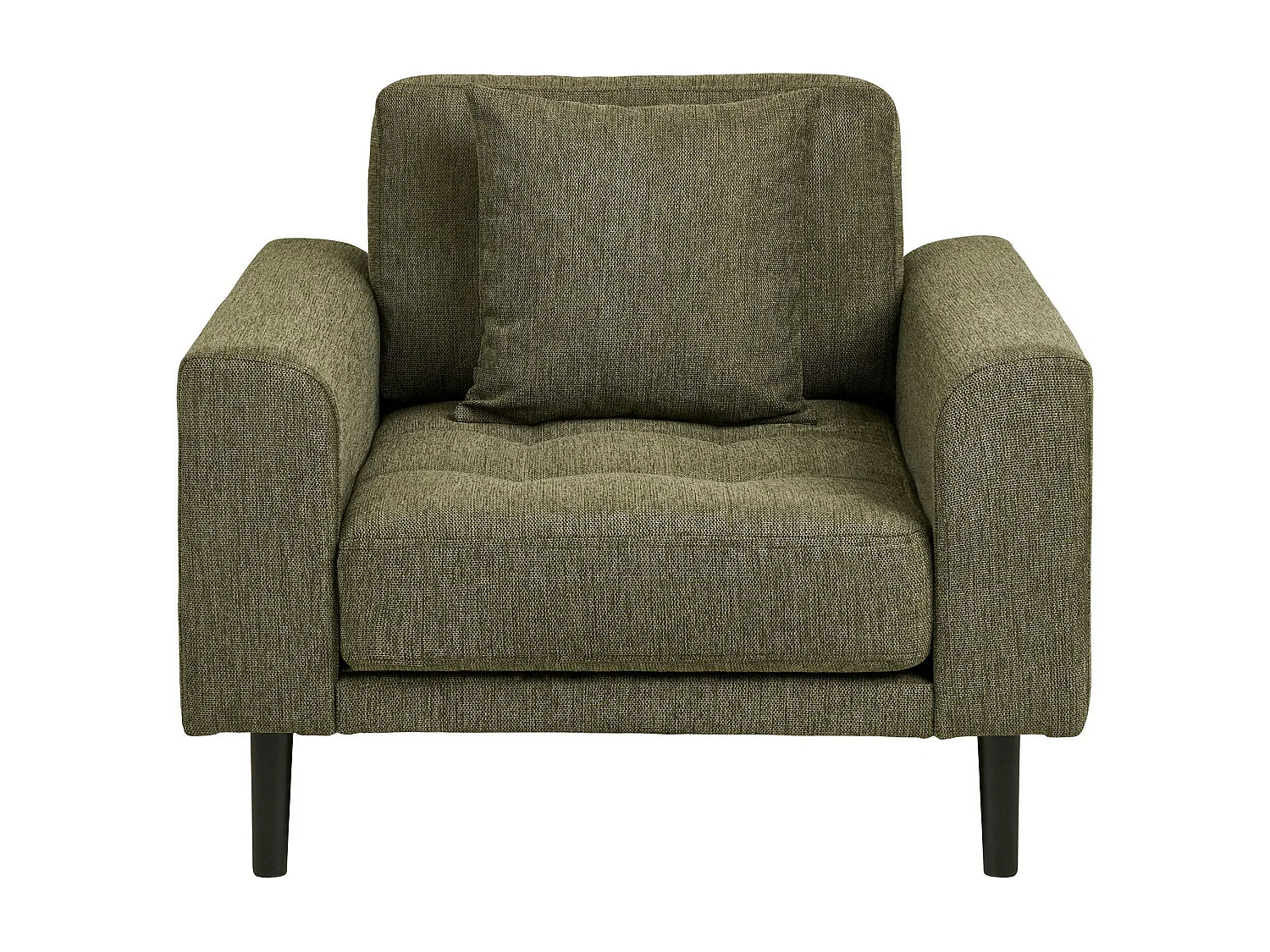 Fauteuil vert olive en tissu AMSTERDAM