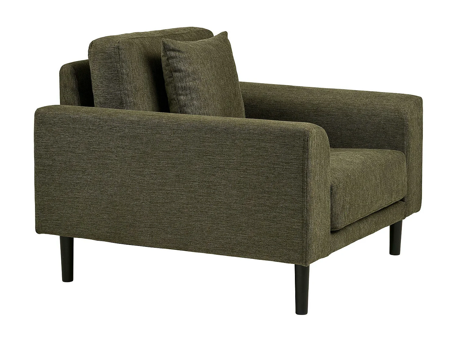 Fauteuil vert olive en tissu AMSTERDAM