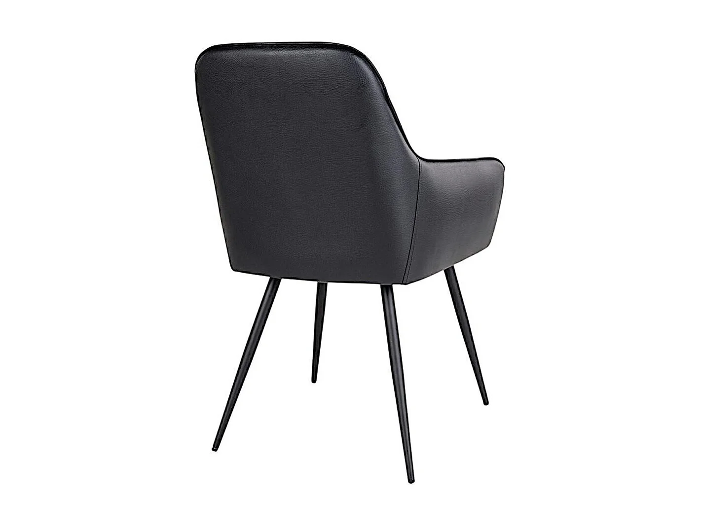 Fauteuil de table noir vintage (lot de 2) SAVONE