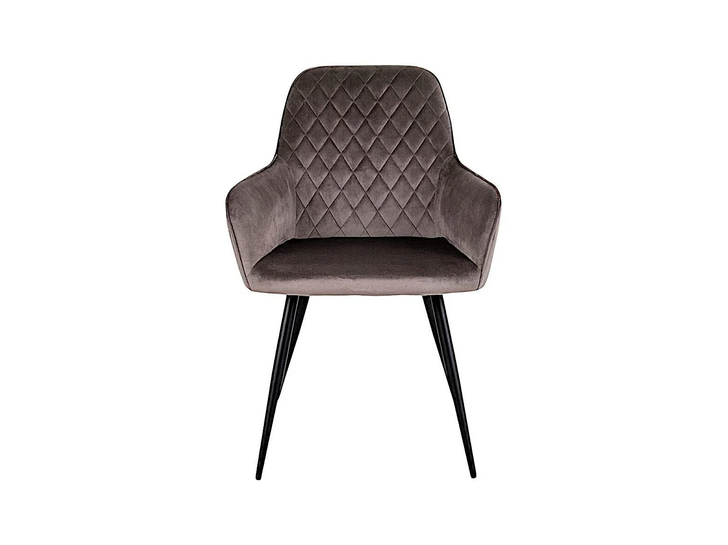 Fauteuil de table en velours taupe (lot de 2) SAVONE