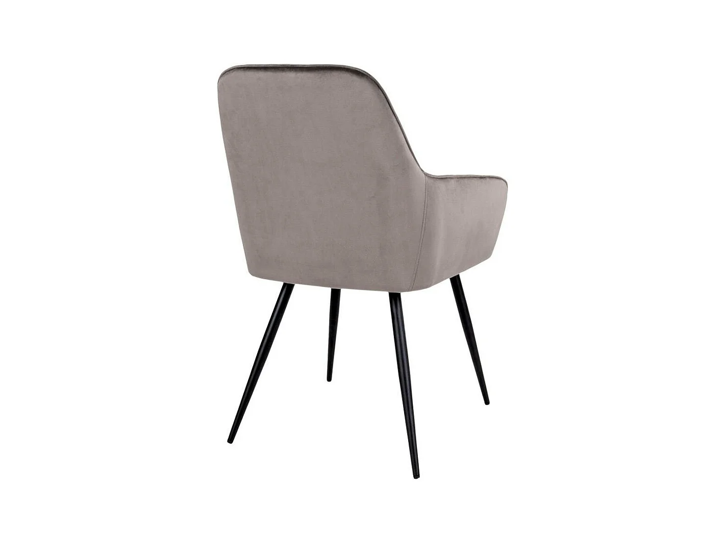 Fauteuil de table en velours taupe (lot de 2) SAVONE