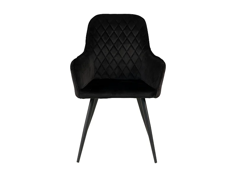 Fauteuil de table en velours noir (lot de 2) SAVONE