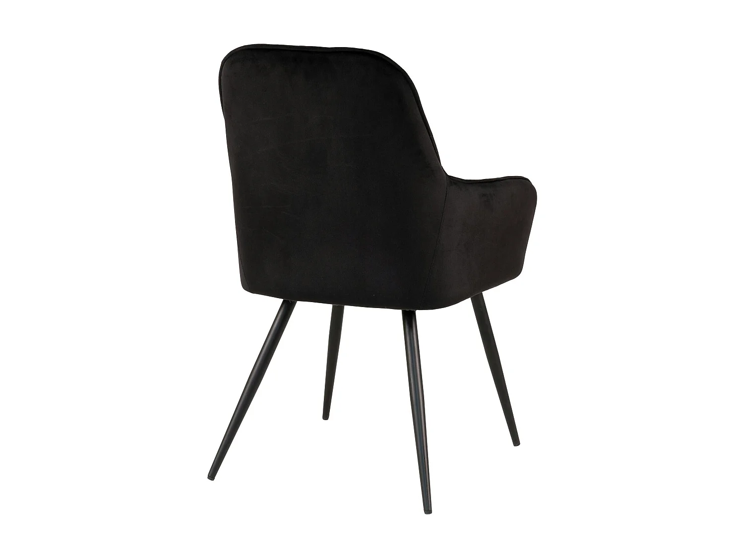 Fauteuil de table en velours noir (lot de 2) SAVONE