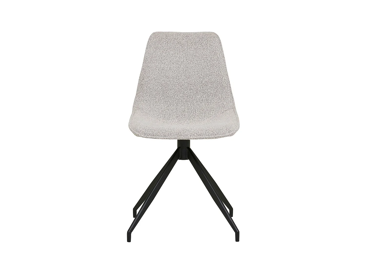 Chaise pivotante en bouclette blanc sable (lot de 2) AMSTERDAM