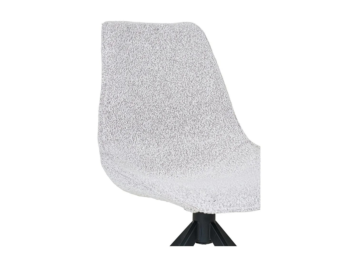 Chaise pivotante en bouclette blanc sable (lot de 2) AMSTERDAM