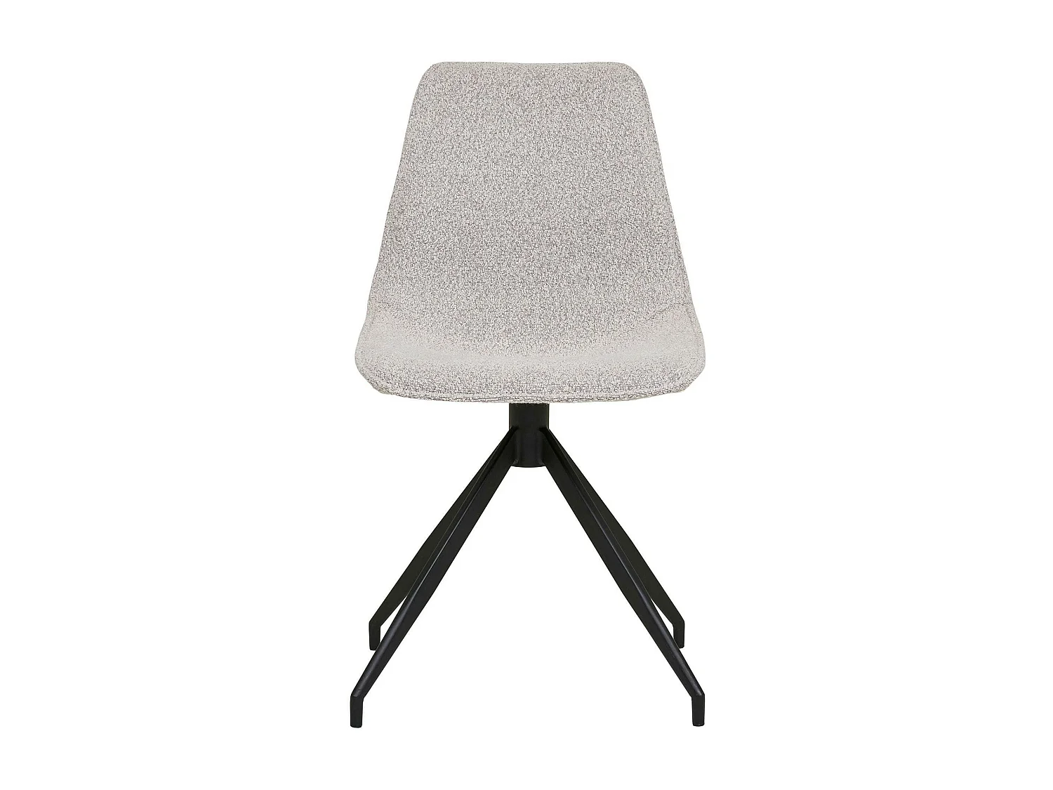 Chaise pivotante en bouclette blanc sable (lot de 2) AMSTERDAM