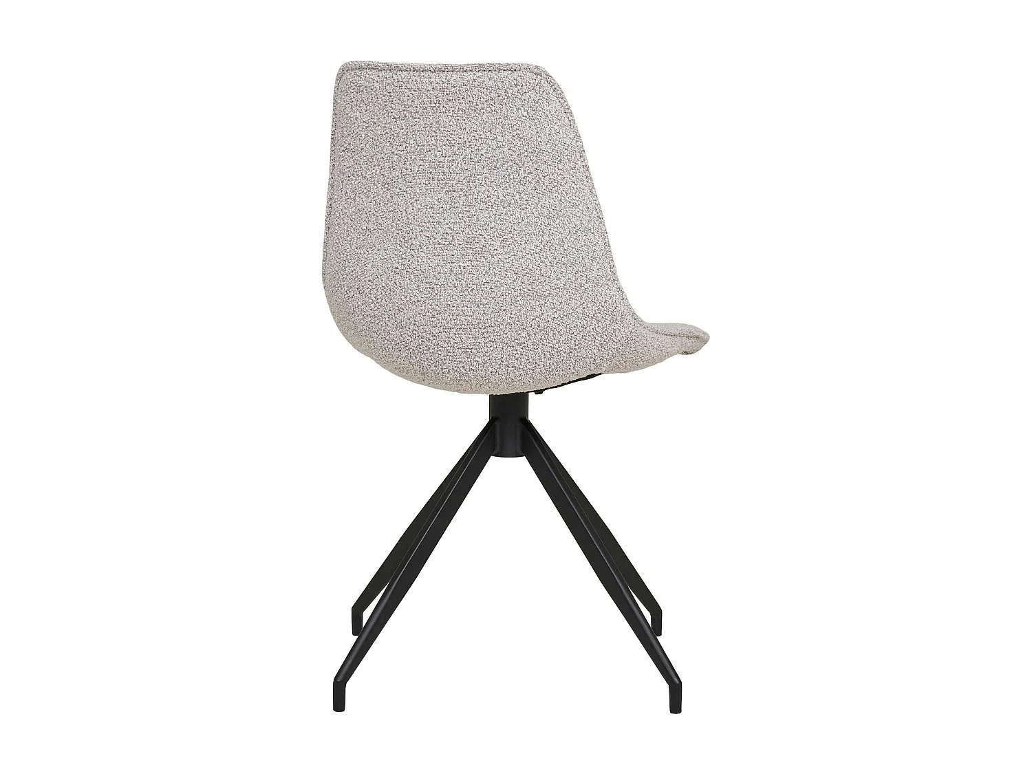 Chaise pivotante en bouclette blanc sable (lot de 2) AMSTERDAM