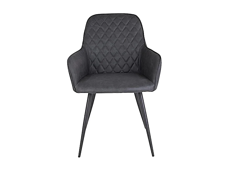 Fauteuil de table gris foncé vintage (lot de 2) SAVONE