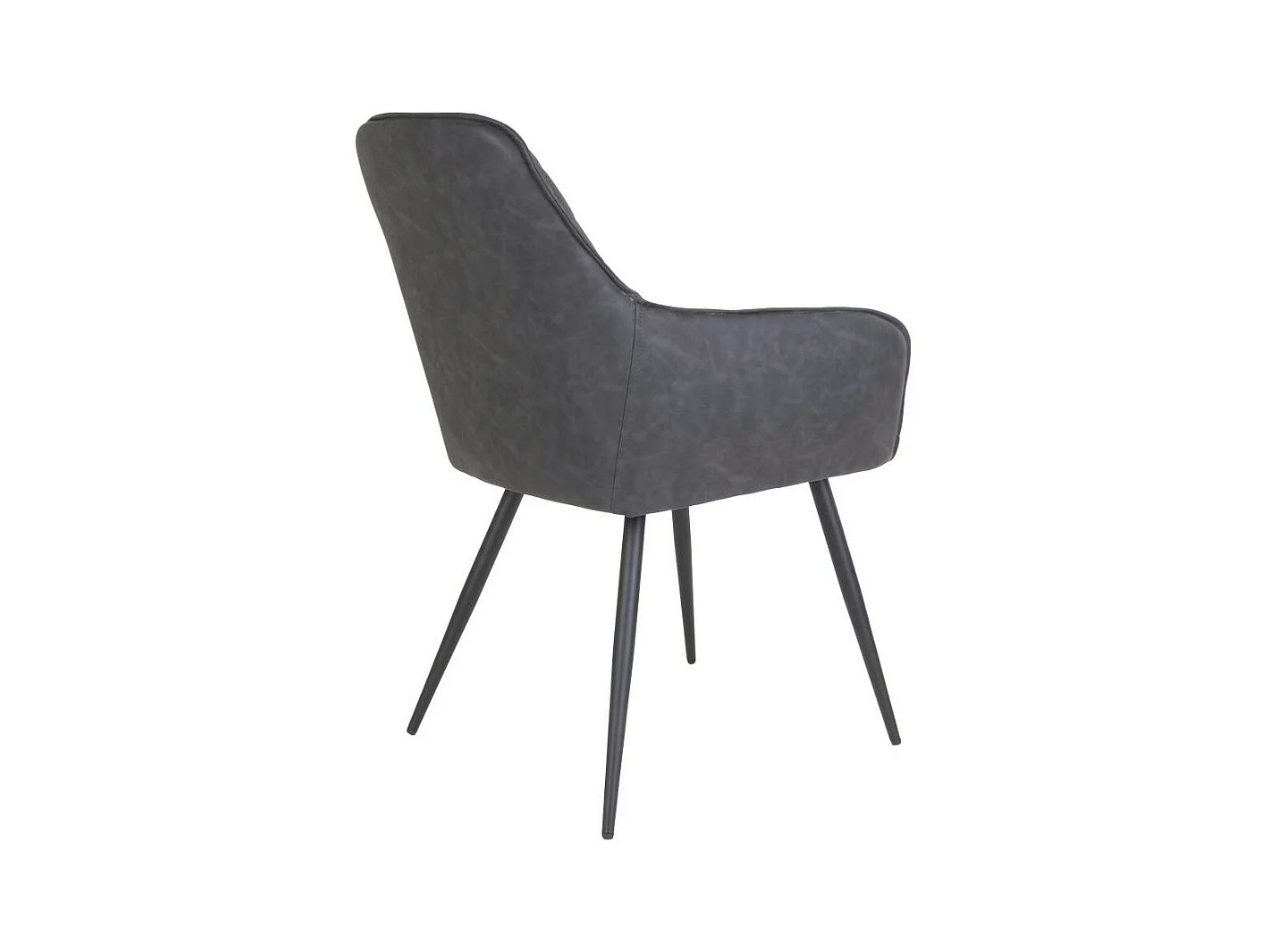 Fauteuil de table gris foncé vintage (lot de 2) SAVONE