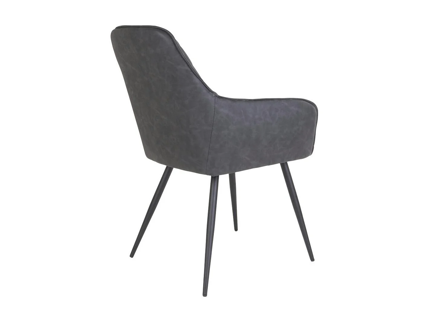 Fauteuil de table gris foncé vintage (lot de 2) SAVONE