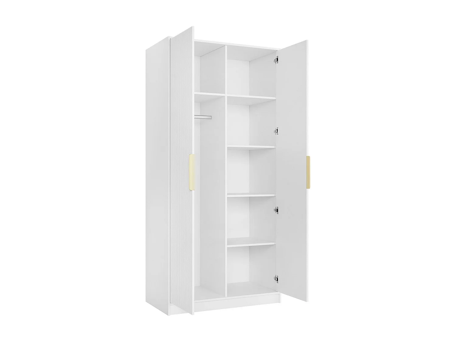 Armario Comfivo Larmire 113, Blanco|Dorado, 216x102x60cm