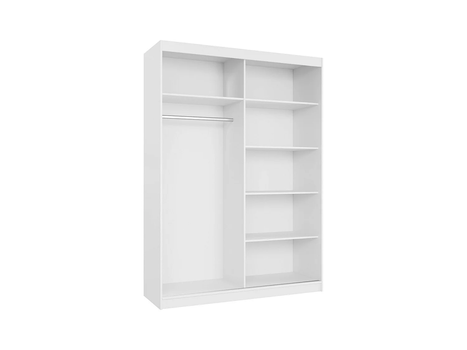 Armario Comfivo Larmire 111, Blanco|Dorado, 216x151x60cm, Puertas de armario: Correderas