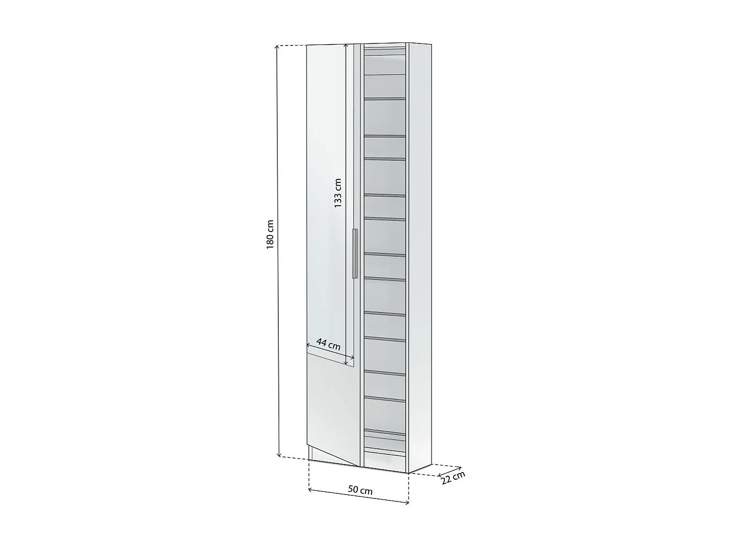 Sapateira com espelho Leo