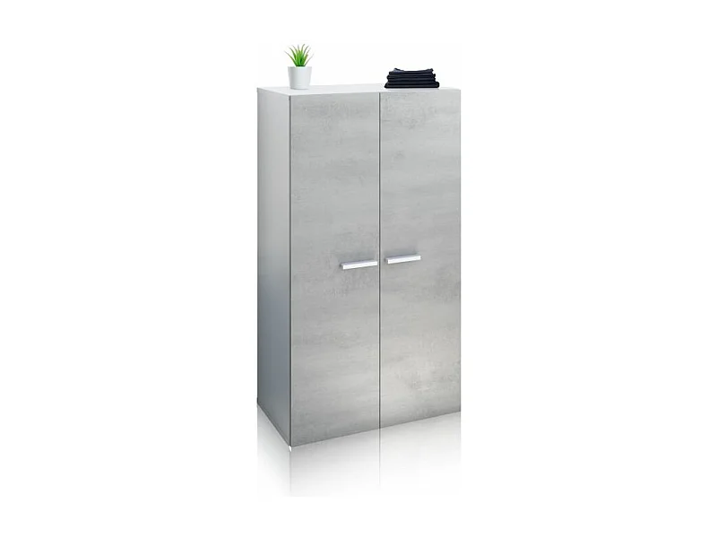 Zapatero Cody Blanco brillo - Gris cemento