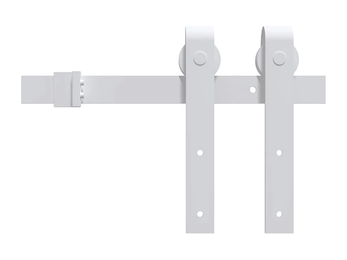 Porte coulissante et kit de quincaillerie 85x210 cm pin massif