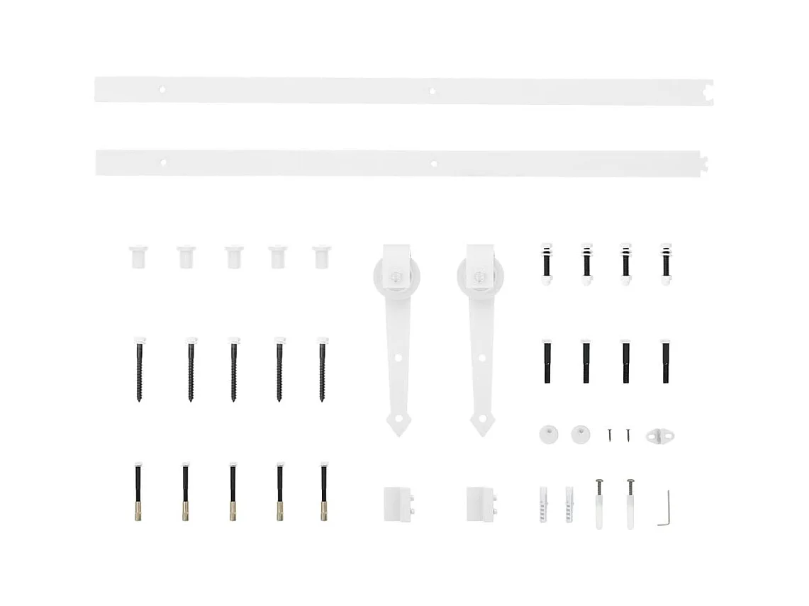 Porte coulissante et kit de quincaillerie 90x210 cm pin massif