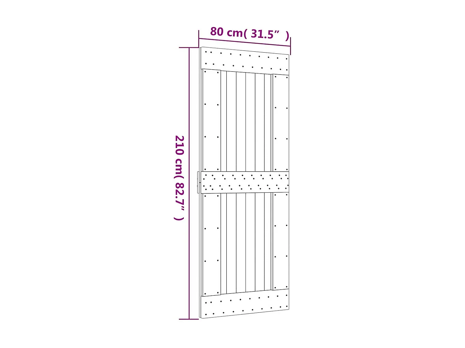 Porte NARVIK 80x210 cm bois massif de pin