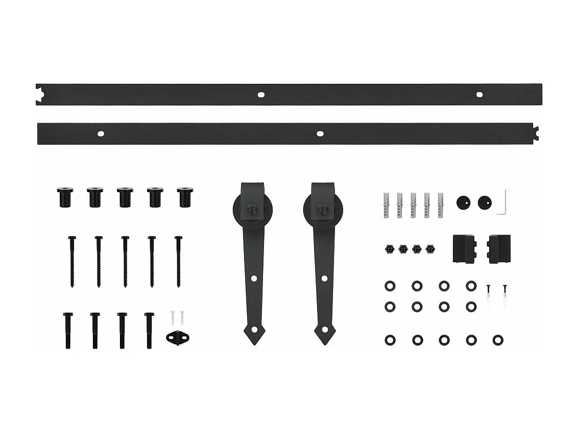Porte coulissante et kit de quincaillerie 70x210 cm pin massif