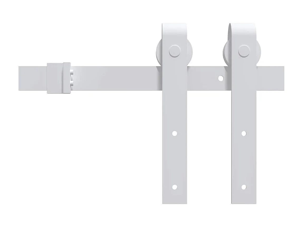 Porta Scorrevole con Set Hardware 80x210 cm Legno Massello Pino