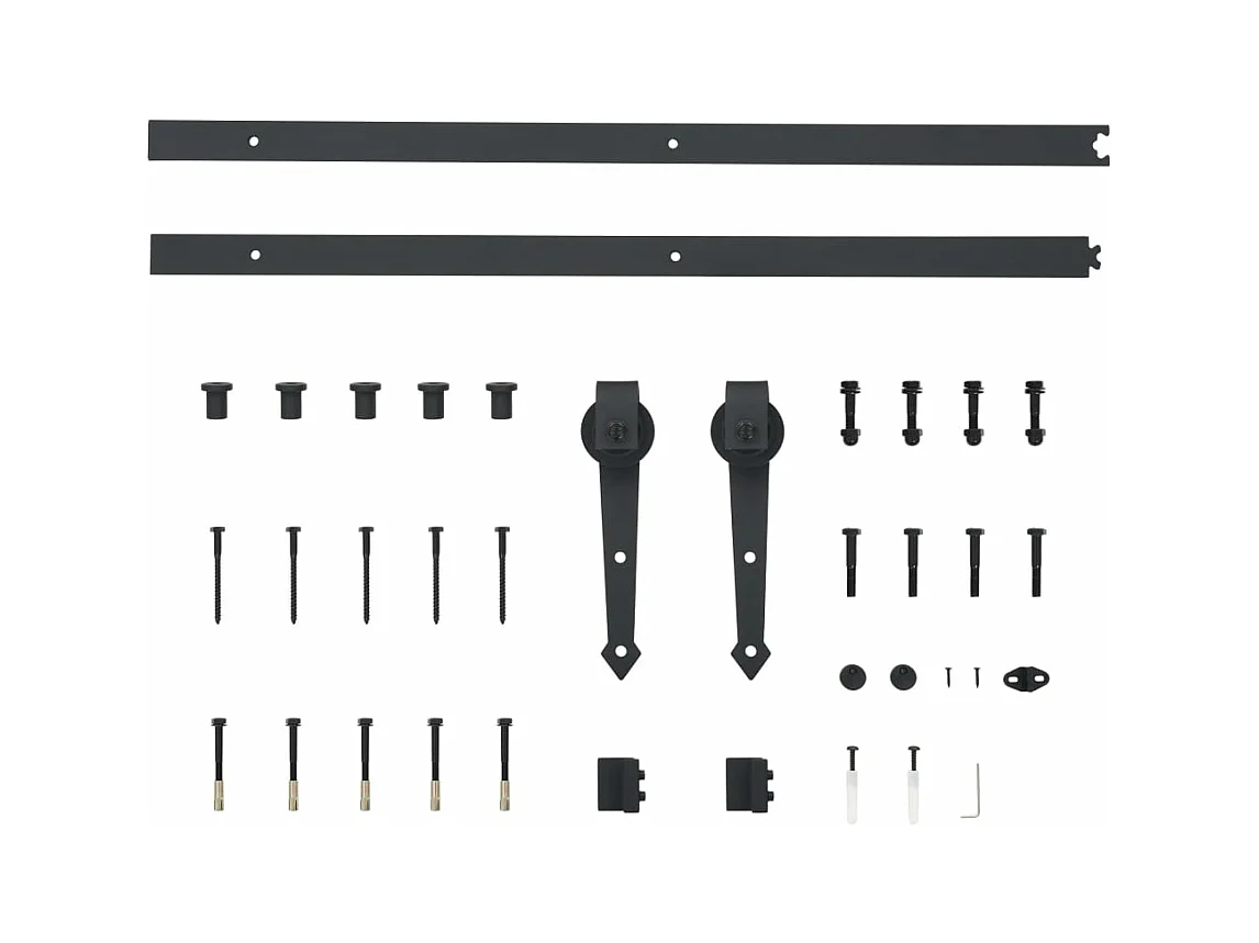 Porta Scorrevole con Set Hardware 80x210 cm in Legno di Pino