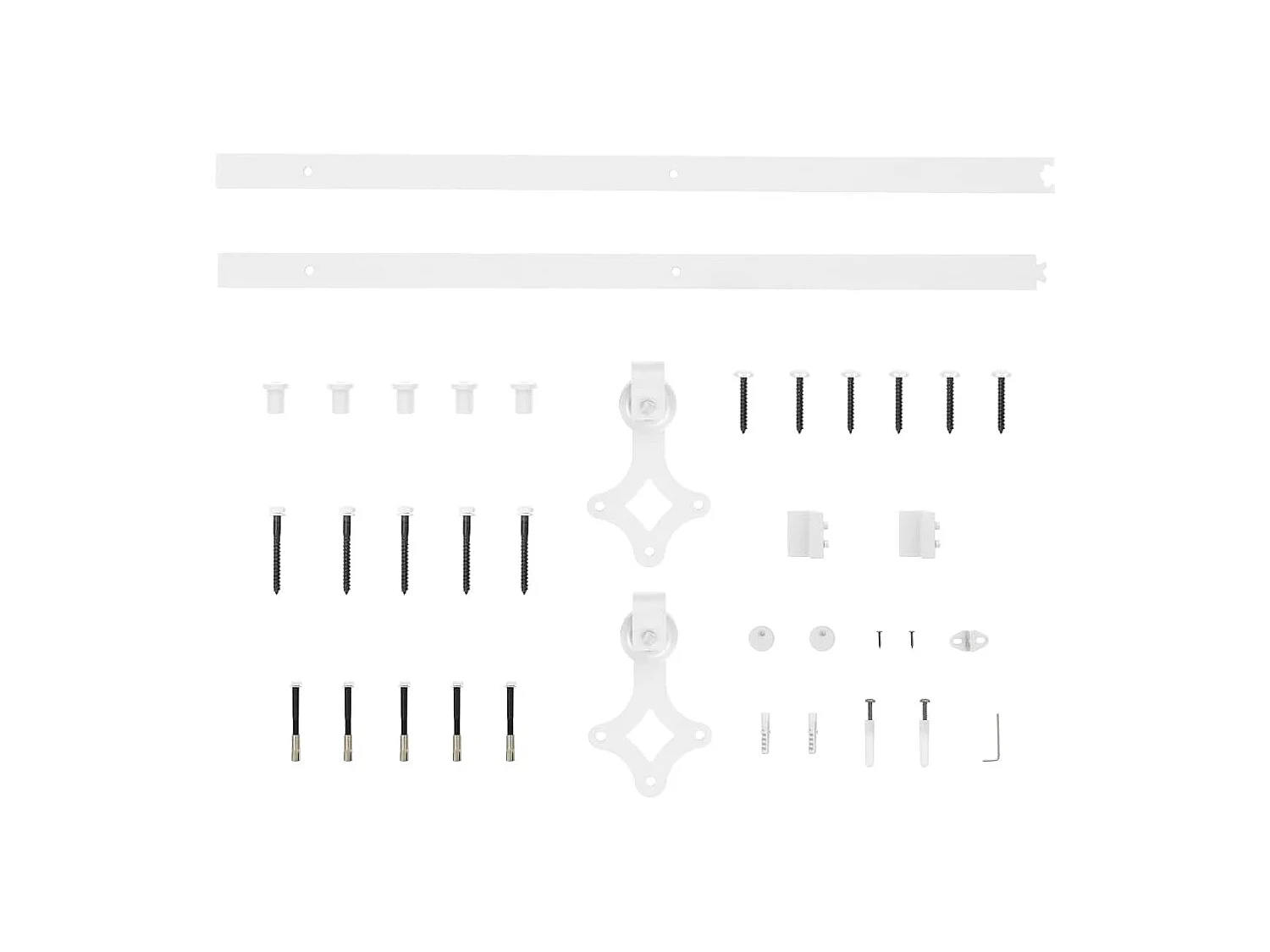 Porte coulissante et kit de quincaillerie 85x210 cm pin massif