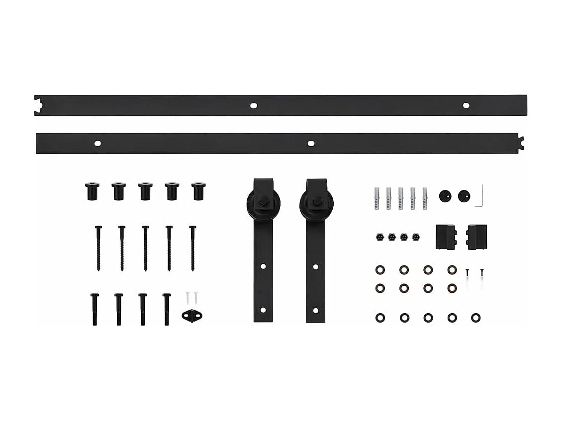 Porte coulissante et kit de quincaillerie 85x210 cm pin massif