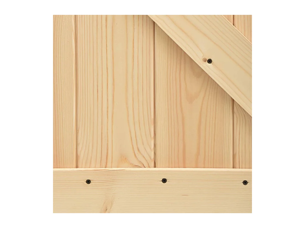 Porte coulissante et kit de quincaillerie 80x210 cm pin massif