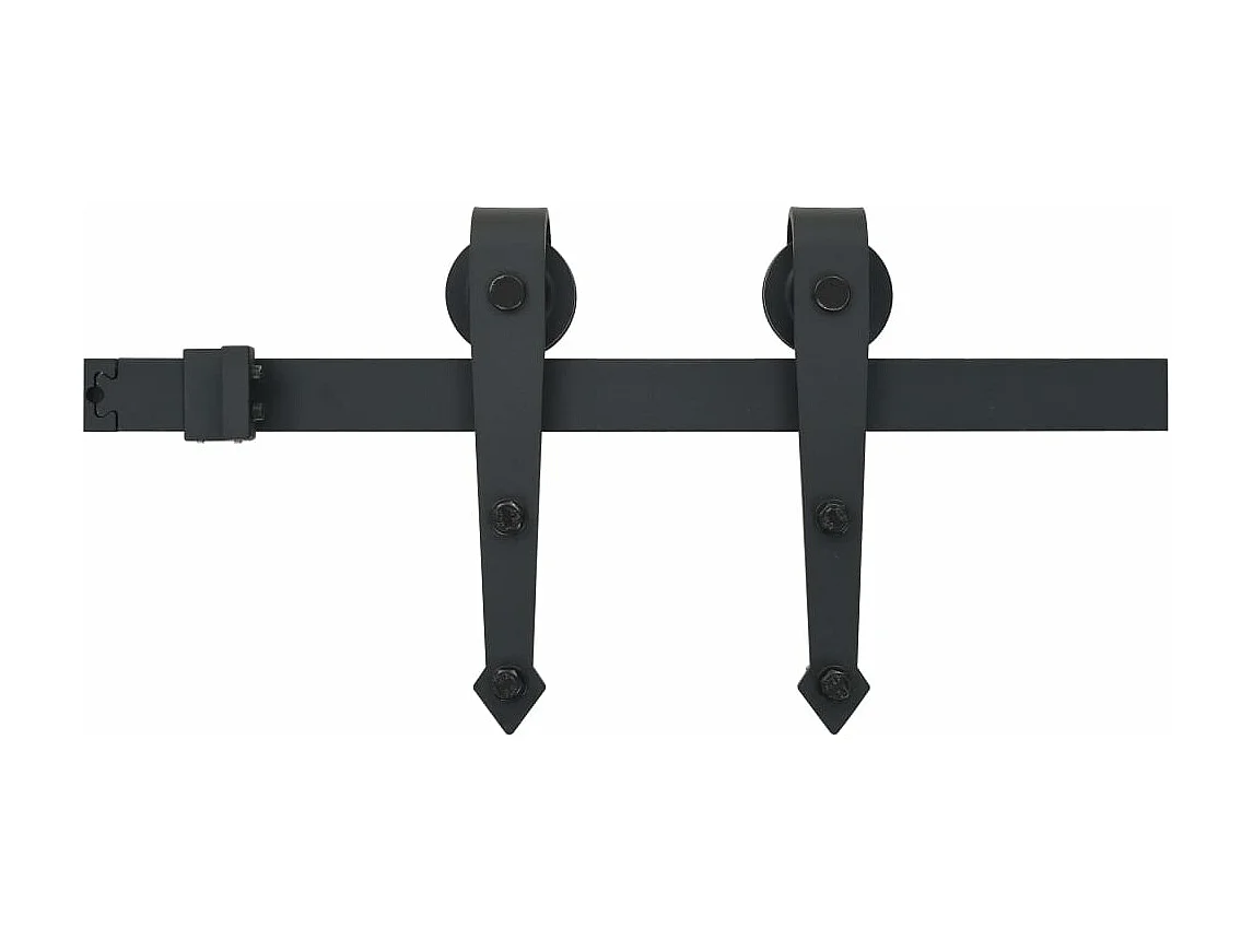 Porte coulissante avec kit de quincaillerie 90x210cm Pin massif