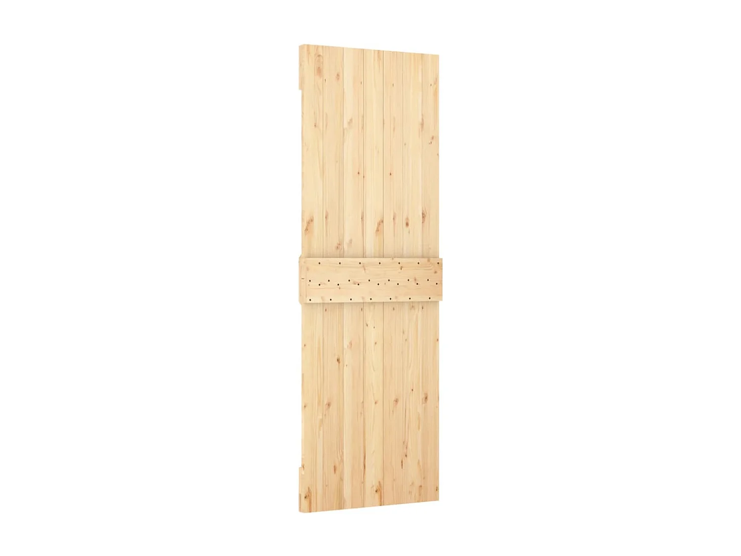 Porta Scorrevole con Set Hardware 70x210 cm Legno Massello Pino