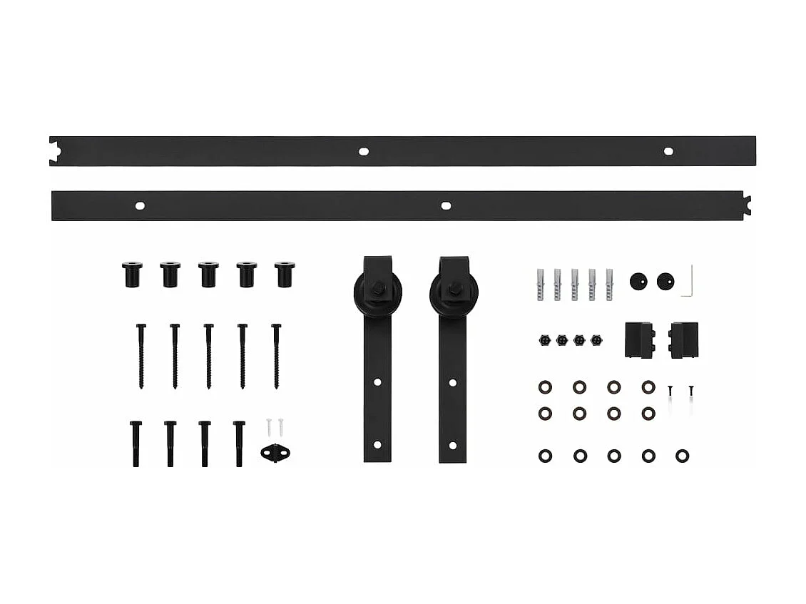 Porta Scorrevole con Set Hardware 80x210 cm in Legno di Pino
