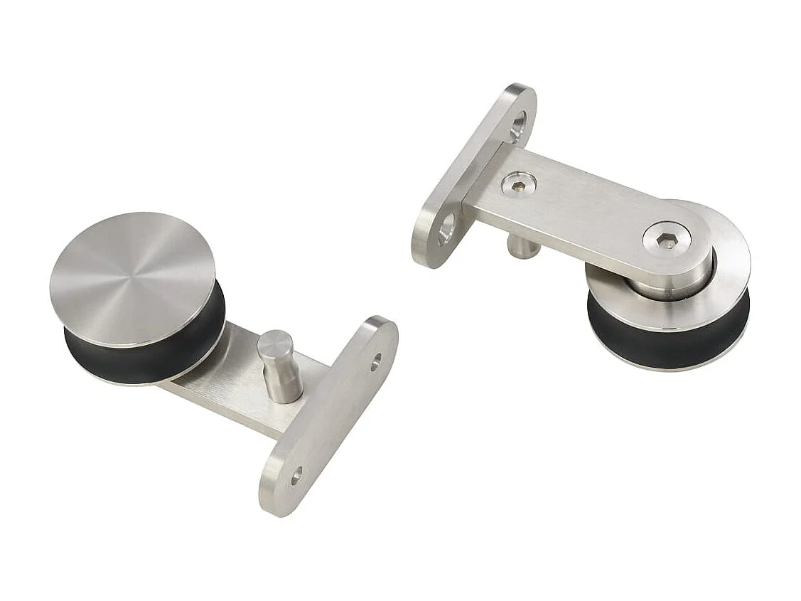 Kit fixation porte coulissante 183 cm Acier inoxydable Argenté