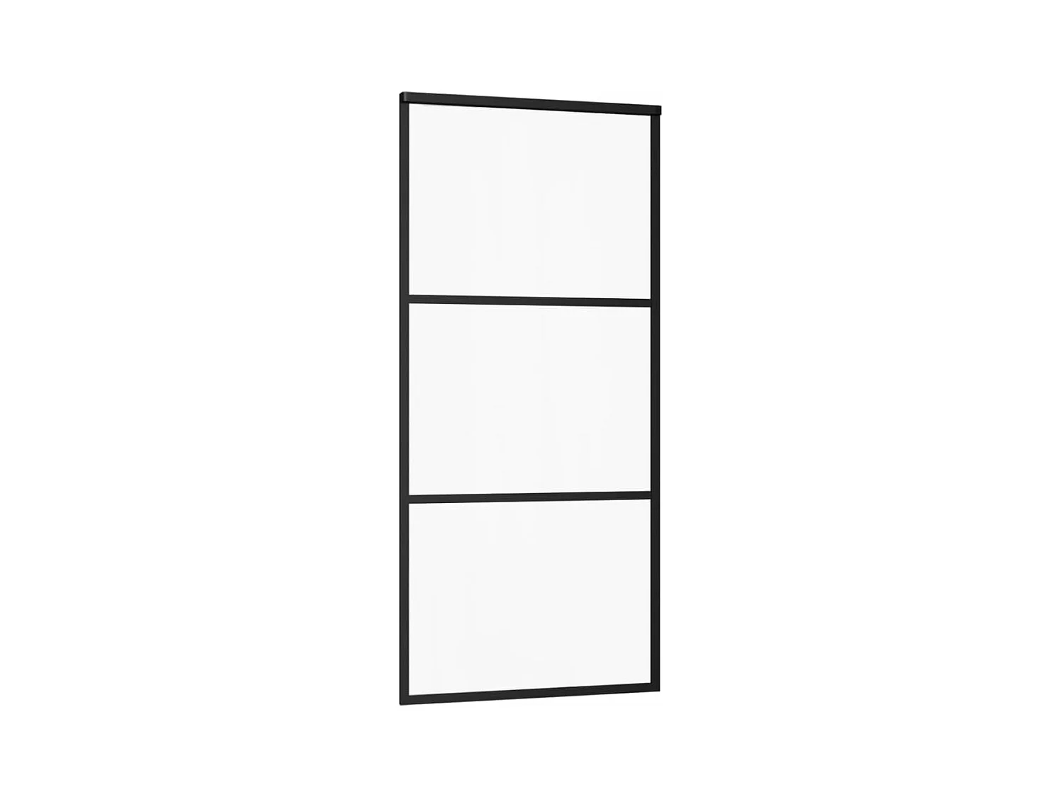 Schiebetür mit Beschlag ESG-Glas & Aluminium 90x205 cm