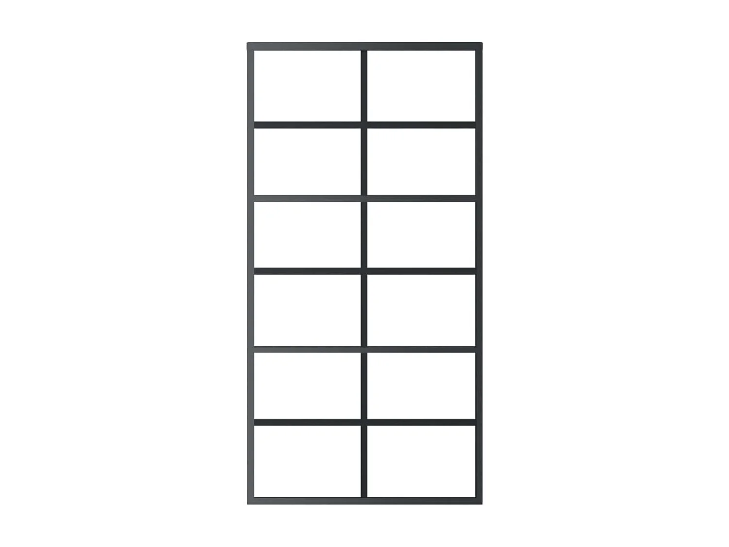 Porte coulissante Verre ESG et aluminium 102x205 cm Noir