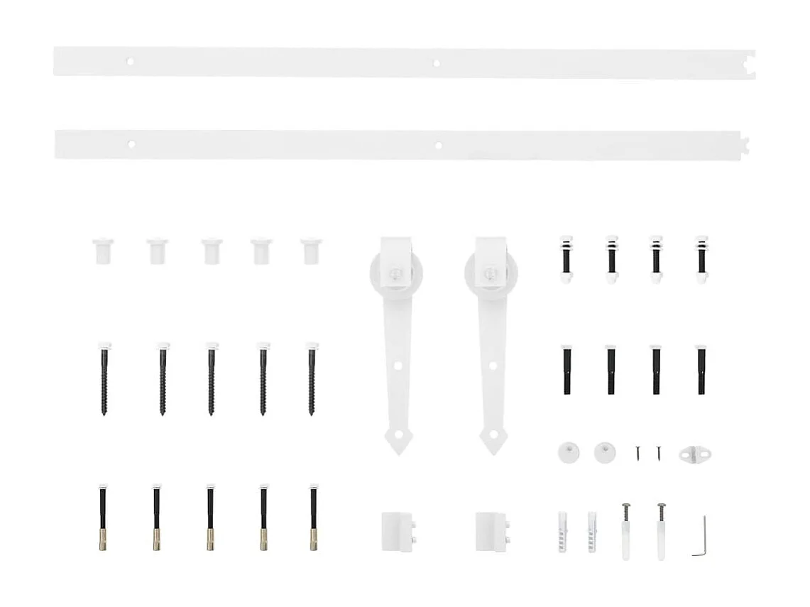 Porta de Correr de Madeira de Pinho Maciça 80x210 cm com Ferragens Robusta