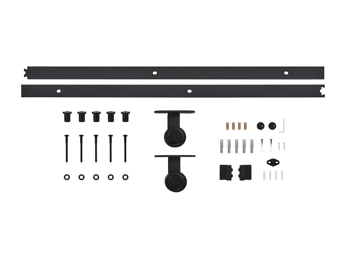 Porta Scorrevole con Set Hardware 90x210 cm in Legno di Pino