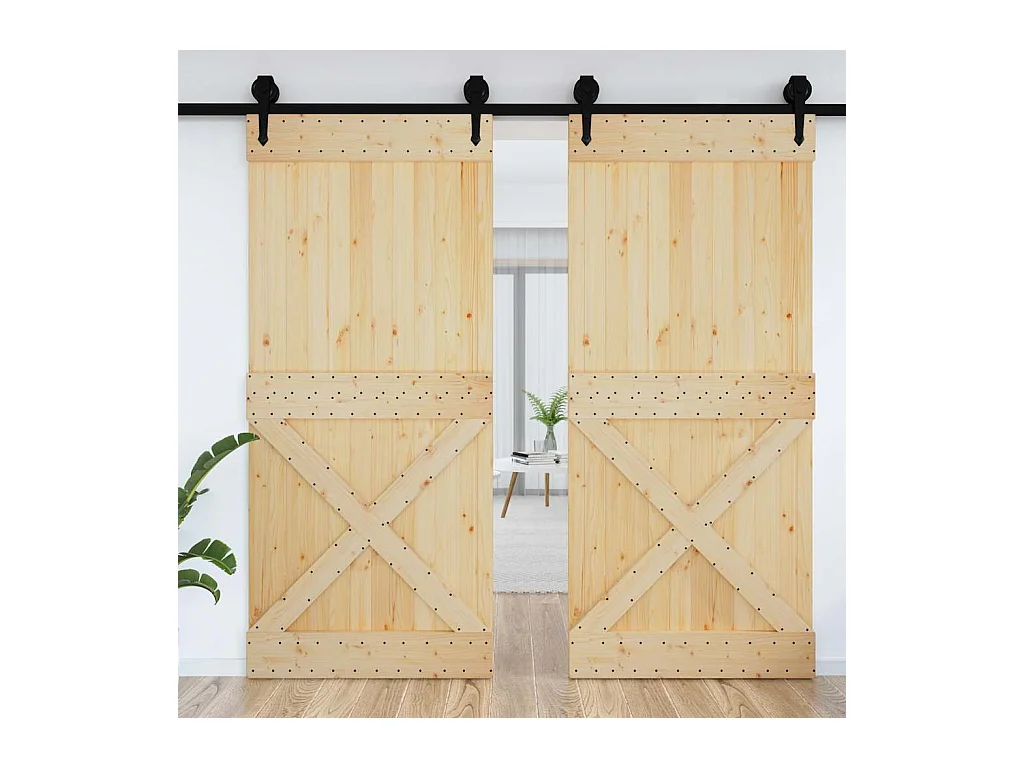 Puerta NARVIK madera maciza pino 100x210 cm