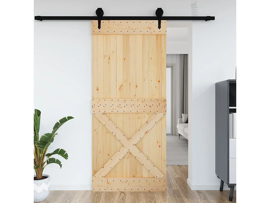 Porte NARVIK 100x210 cm bois massif de pin