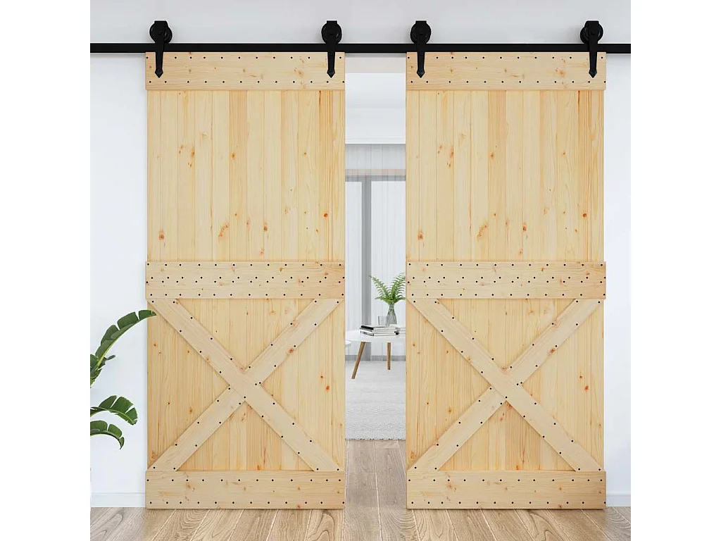 Porte NARVIK 100x210 cm bois massif de pin